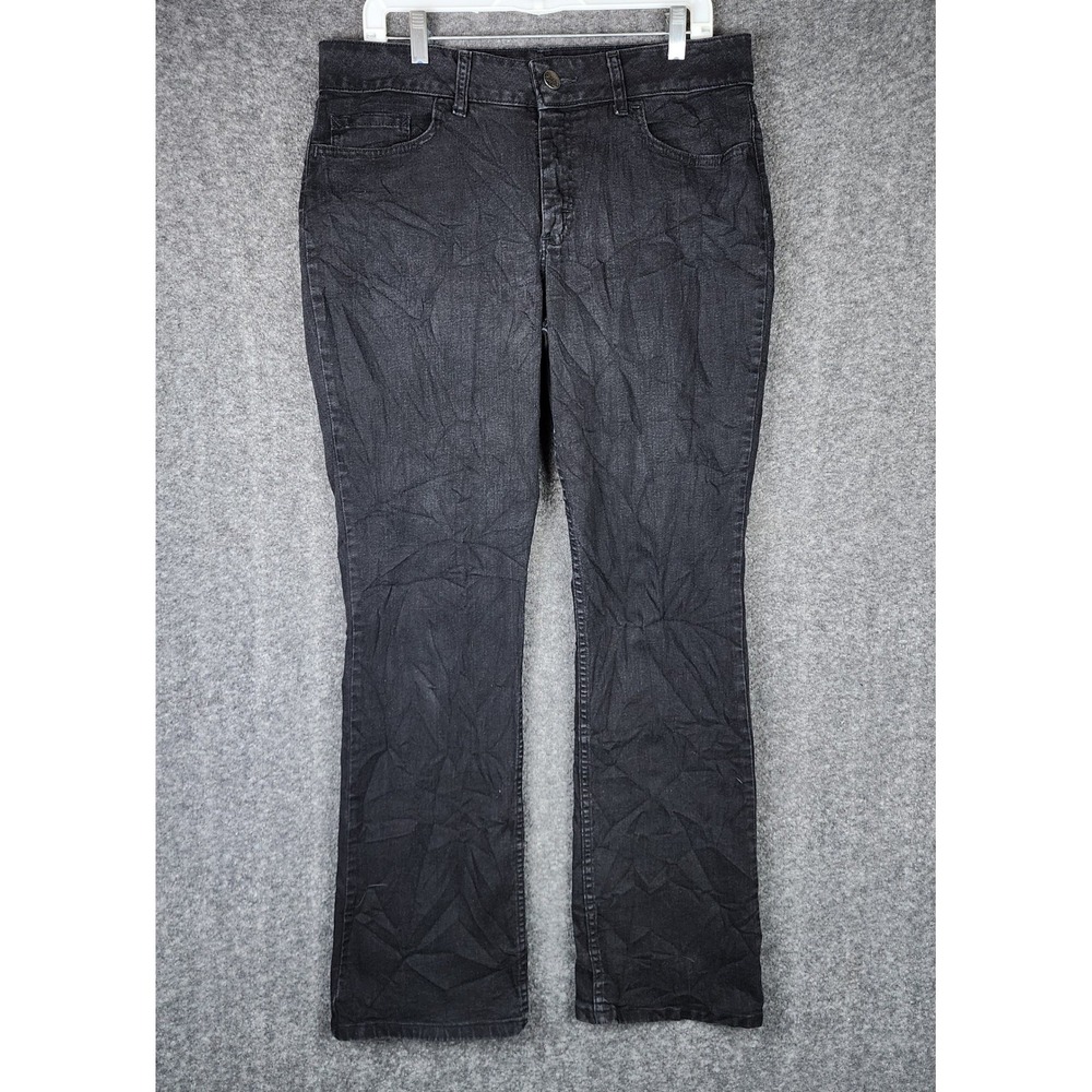 Riders by Lee Jeans Womens 12M Mid Rise Bootcut Black Stretch Denim EUC